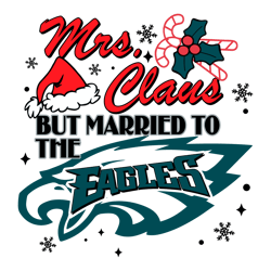 Mrs Claus But Married To The Eagles SVG