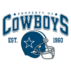 Property Of Cowboys Football Helmet SVG Download