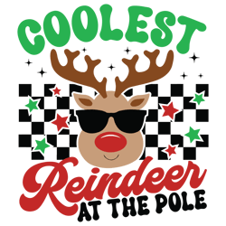 Funny Coolest Reindeer At The Pole SVG