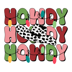 Howdy Christmas Cowboy Hat SVG