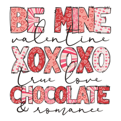 Be Mine Valentine Xoxoxo True Love SVG