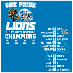 One Pride Lions Nfc Champions 2023 PNG