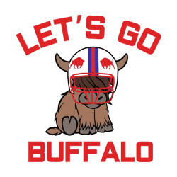 Lets Go Buffalo Nfl Highland Cow Football PNG