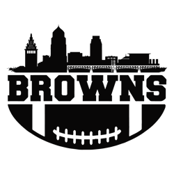 Browns Football Skyline Nfl Team SVG