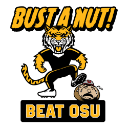 Bust A Nut Missouri College Beat Osu SVG Download
