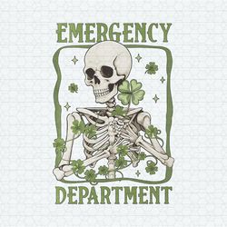 Emergency Department St Patricks Day Skeleton PNG
