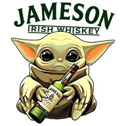 Baby Yoda Love Jameson Irish Whiskey PNG File