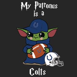 Baby Yoda My Patronus Is A Colts SVG