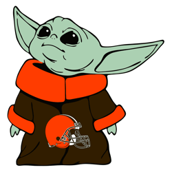 Cleveland Browns Nfl Baby Yoda SVG