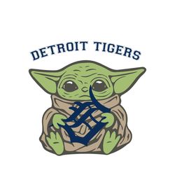 Detroit Tigers Baby Yoda Sport Logo Team Gift SVG