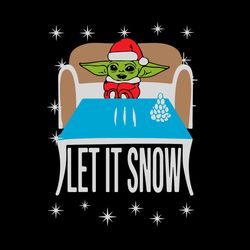 Let It Snow Baby Yoda Christmas SVG Digital Download