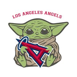Lost Angeles Angels Baby Yoda Sport Logo Team Gift SVG