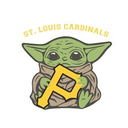 St Louis Cardinals Baby Yoda Sport Logo Team Gift SVG