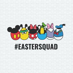 Funny Disney Characters Easter Squad SVG