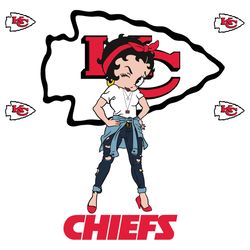 Betty Boop Kansas City Chiefs SVG