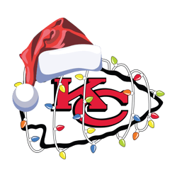 Kansas City Chiefs Christmas SVG with Lights