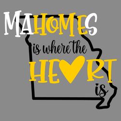 Mahomes Is Where The Heart Is Svg Sport Svg