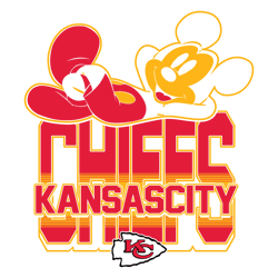 Mickey Mouse And Kansas City Chiefs Football Team SVG