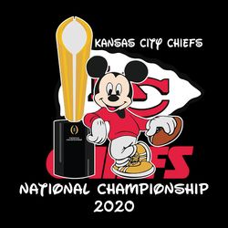 National Championship 2020 Mickey Kansas City Chiefs SVG