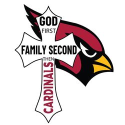 God First Family Second Then Cardinals SVG