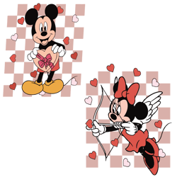 Disney Mickey And Minnie In Love Couple SVG