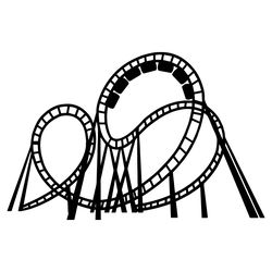 Roller Coaster 3 SVG Roller Coaster Clipart Roller Coaster Files For Cricut Roller Coaster Cut Files For Silhouette