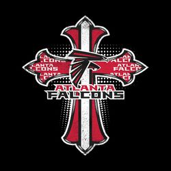 American Football Red Crusader Cross Atlanta Falcons SVG