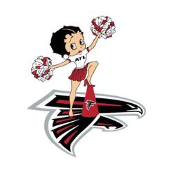 Atlanta Falcons Betty Boop Cheerleader Nfl SVG
