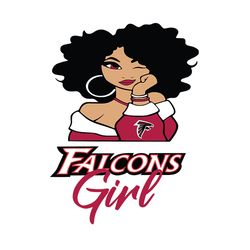 Atlanta Falcons Fan Girl SVG