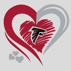 Atlanta Falcons Heart Logo SVG