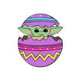 Baby Yoda Happy Easter Egg SVG