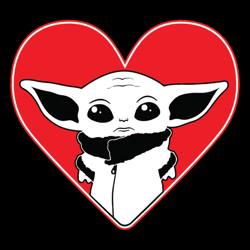 Baby Yoda Heart SVG For Birthday And Valentine Day