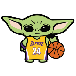 Baby Yoda Lakers Nba Basketball Player Kobe Bryant SVG