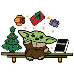 Baby Yoda Mery Christmas SVG