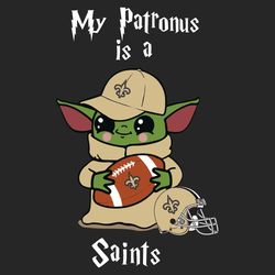 Baby Yoda My Patronus Is A Saints SVG