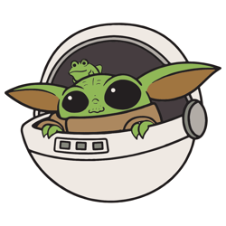 Baby Yoda With Frog - Trending Friendzone Gift Silhouette Yoda Star Wars SVG