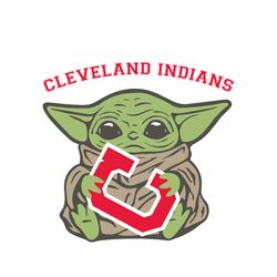Cleveland Indians Baby Yoda Sport Logo Team Gift SVG