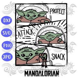 Mandalorian Baby Yoda Baby Yoda Imaginary Creature SVG