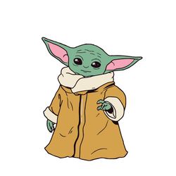 Star Wars Baby Yoda The Child Cartoon Poses SVG Trending SVG