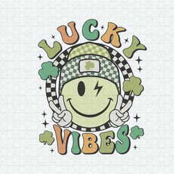 Funny Lucky Vibes Smiley Face SVG