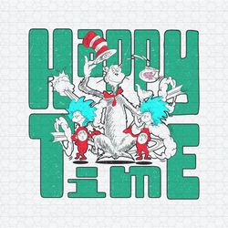 Retro Happy Time Dr Seuss Day PNG