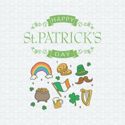 Happy St Patrick's Day Irish Flag Shamrock SVG