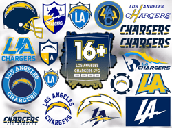 16 Files Los Angeles Chargers Svg Bundle, LA Chargers Svg, NFL Lovers Svg