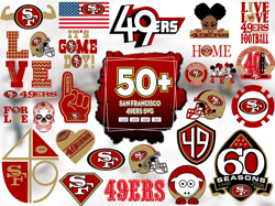 50 Designs San Francisco 49ers SVG, San Francisco 49ers SVG Bundle, Nfl Team