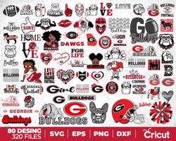 80 Files Bulldogs Svg Bundle, Georgia Bulldogs Logo NCAA Svg, Bulldogs Football