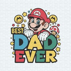 Best Dad Ever Super Mario SVG