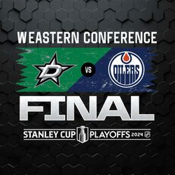 Dallas Stars Vs Edmonton Oilers Stanley Cup Playoffs 2024 SVG