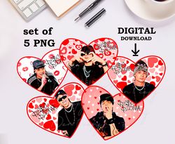 Peso Pluma Valentines Day Cards PNG digital download file, sublimation