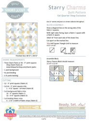 Starry Charms Quilt Pattern  PDF