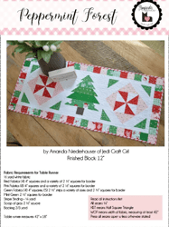 Enchanting Holidays: Peppermint Forest Table Runner Pattern - PDF Exclusive